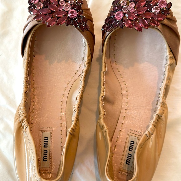 Miu Miu Peeptoe Ballet Flats - Picture 10 of 14